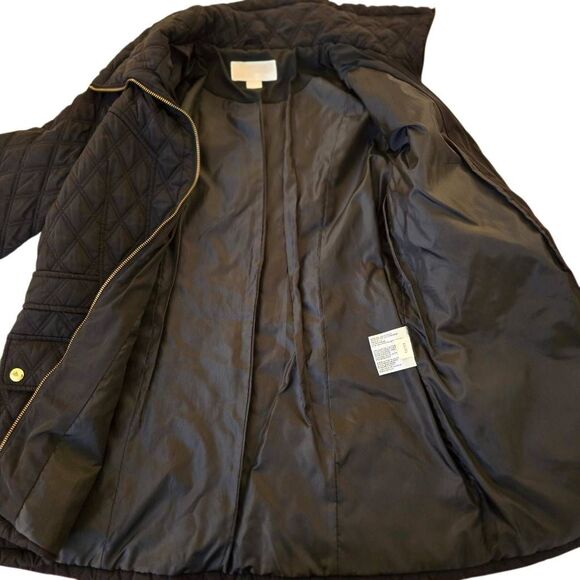 MICHAEL Michael Kors Women's Zip Front Collared Diamond Quilted Coat Large - Picture 8 of 15